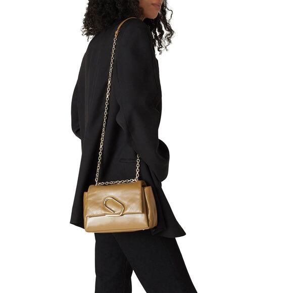 3.1 Phillip Lim Olive Alix Soft Leather Paperclip Chain Crossbody Bag - Picture 1 of 11